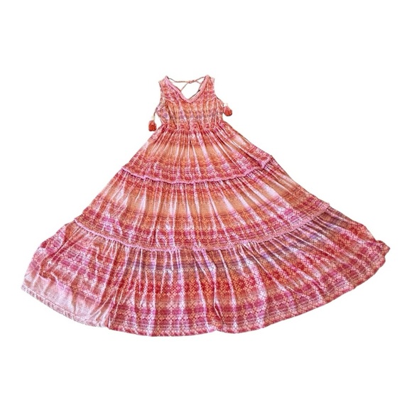 Cabana Life Sleeveless Pink Lavender UPF Tie Tassel Print Swim Cover Up Dress - Picture 16 of 16